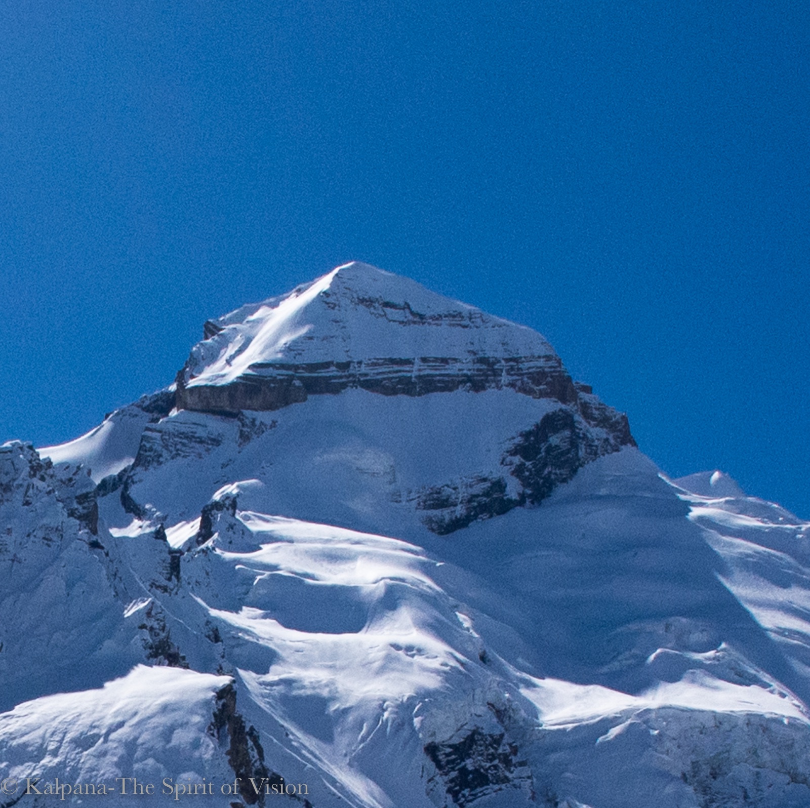Mountain snow formation viewpoint