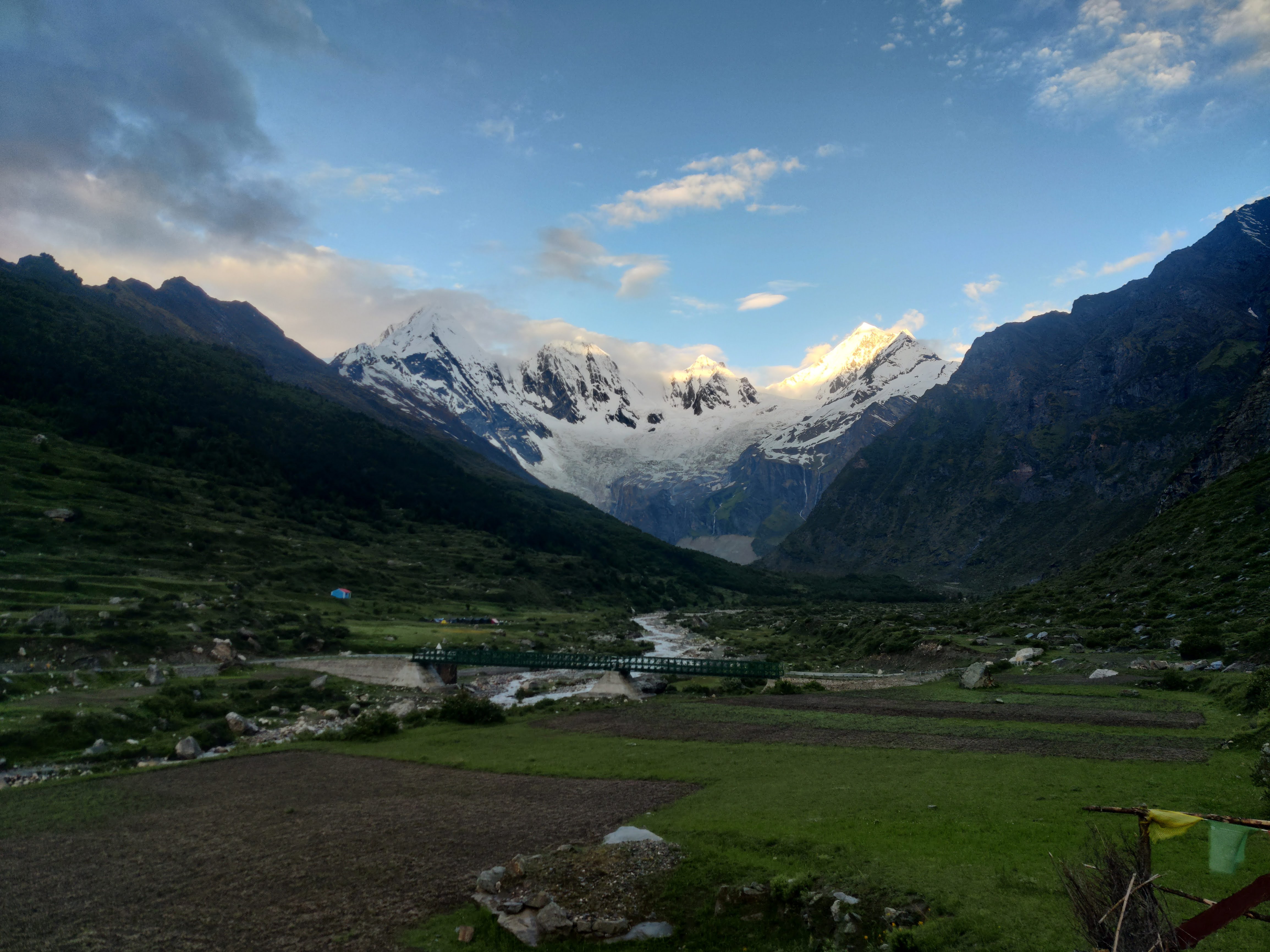 Trishul and Adi Kailash peak reflection at Parvati Kund